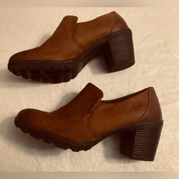 BOC Heeled Rust/Brown Shoes - Picture 2 of 9